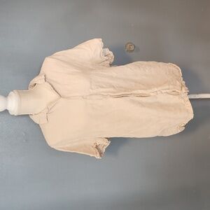 Asos linen Cotton blend short sleeve button down blouse